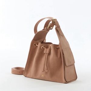 Chic Yumi Tan Bond Suede Shoulder Bag